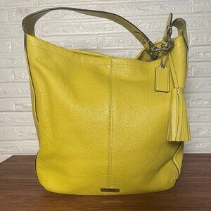 Coach Leather Avery Hobo Bag in Chartreuse